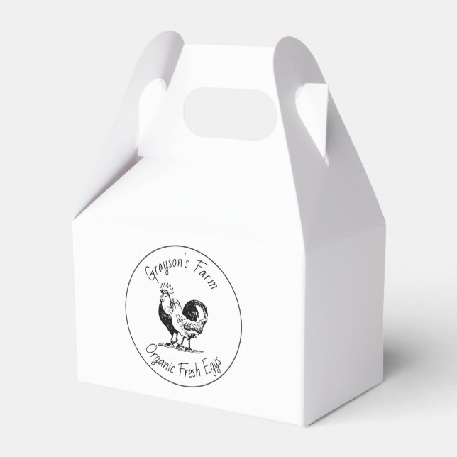Family Farm Organic Fresh Eggs  Favour Box (Front Side)