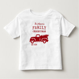 Family Farm Truck Red Toddler T-Shirt