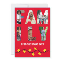 Family Festive Christmas Season 6 Photo Image Card