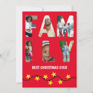 Family Festive Christmas Season 6 Photo Image Card