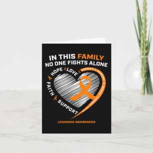 Family Fight Leukaemia Awareness Products Gift Men Card