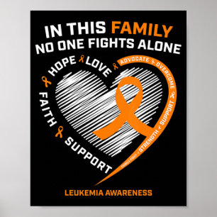 Family Fight Leukaemia Awareness Products Gift Men Poster