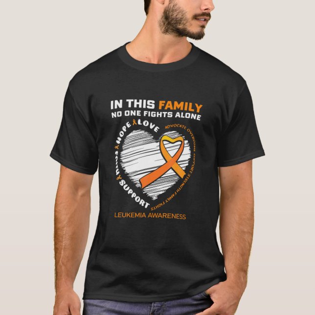 Family Fight Leukaemia Awareness Products Gift Men T-Shirt (Front)