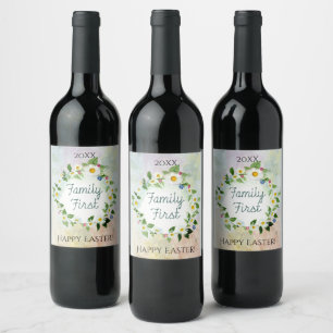 Family First Circle of Daisies Wine Label