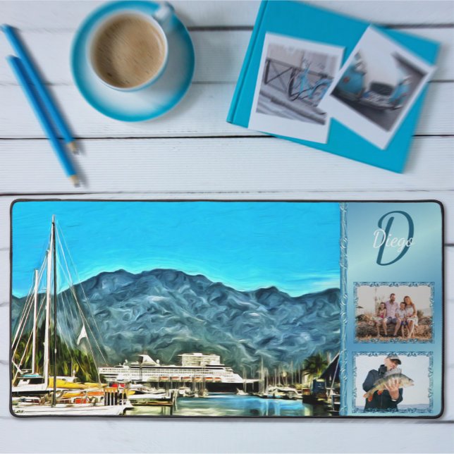 Family Fishing Marina Vallarta 0946  Desk Mat (Creator Uploaded)