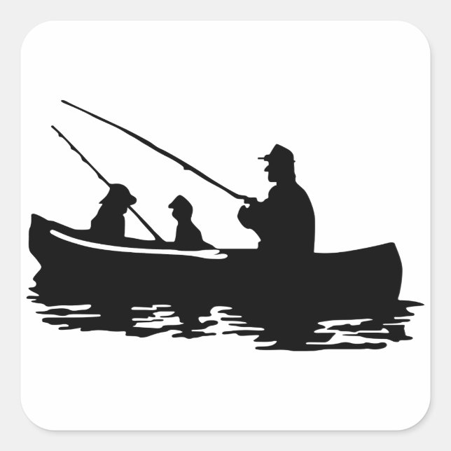 Family Fishing Square Sticker (Front)