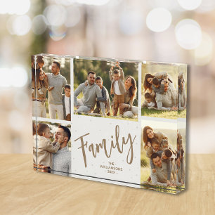 Family Five Photos Collage Photo Block