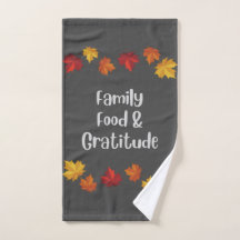 Family Food & Gratitude Hand Towel