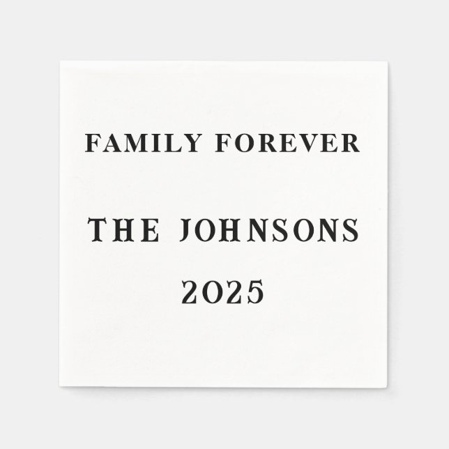 Family Forever Custom Napkins– Reunion Summer 2025 Napkin (Front)