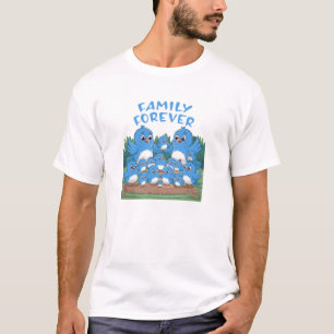 FAMILY FOREVER Cute Bluebirds T-Shirt