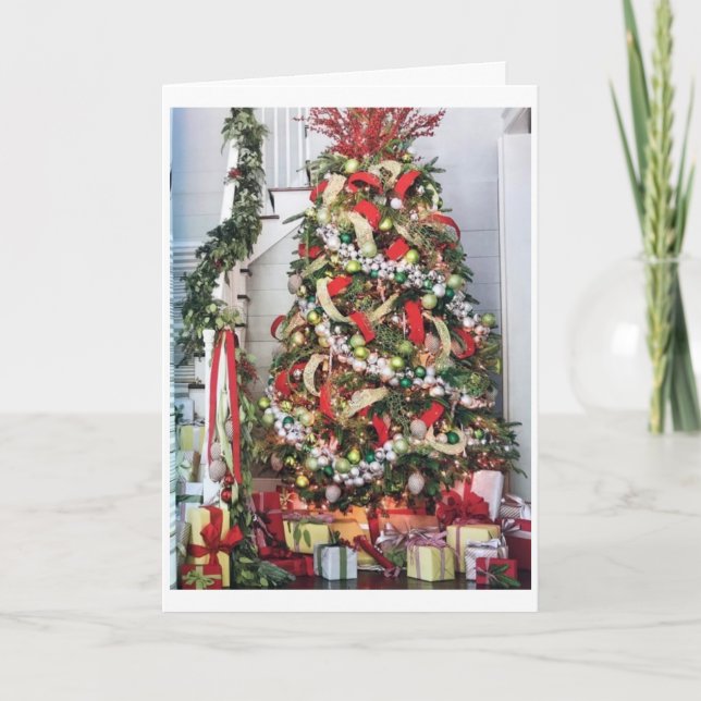 FAMILY FRIENDS AND GOOD FOOD **CHRISTMAS WISHES** HOLIDAY CARD (Front)