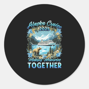 Family Friends Matching Group Alaskan Alaska Cruis Classic Round Sticker