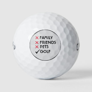 Family Friends Pets Golf Humour Golf Balls