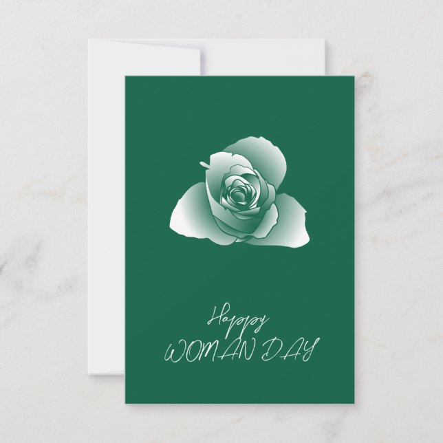 Family&Friends Refined White Usual Shades Rose Card (Front)