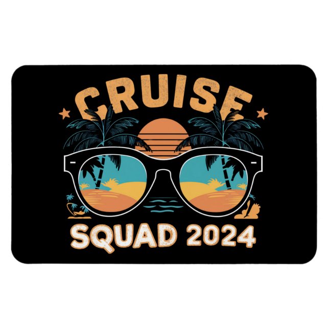 Family Friends Vacation Cruising Ship Trip 2024 Magnet (Horizontal)