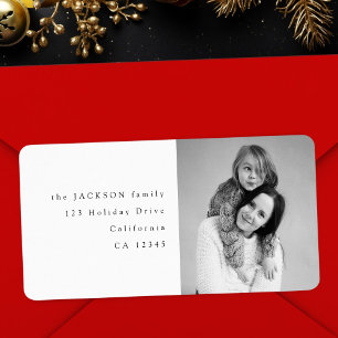 Family Fun Funny Christmas Photo Return Address Label