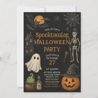 Family Fun Spooktacular Halloween Party Invite