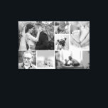 Family gallery collage Black and White Photos  Canvas Print<br><div class="desc">I was staring at a bare wall at home and I'm dreaming of doing a gallery wall. The thought of having to get different sized picture frames keeps on stopping me from moving forward with it. Do you have the same issue? So as an alternative for us I've created this...</div>