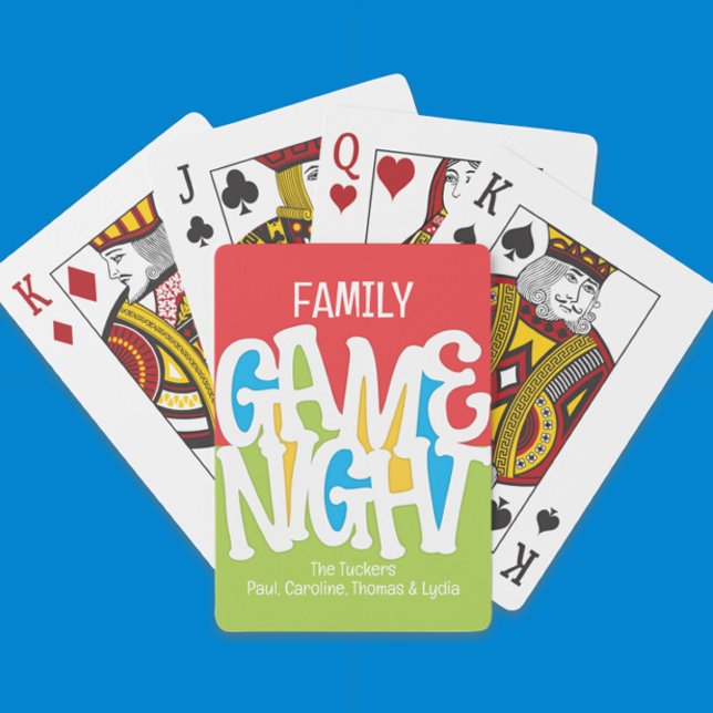 Family GAME NIGHT Cute & Colourful Playing Playing Cards (Creator Uploaded)