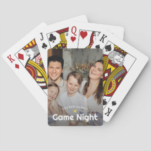 Family Game Night Gold Star Family Photo Playing Cards