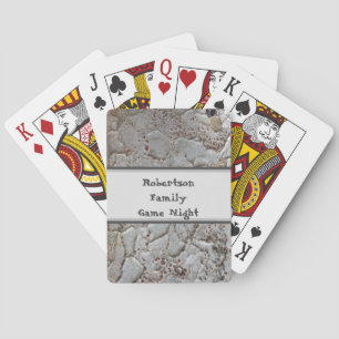 Family Game Night Tree Bark Photo Rustic Nature Playing Cards