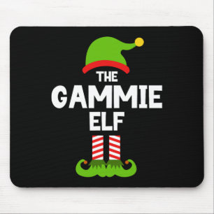 Family Gammie Elf Christmas Matching Pajama Funny Mouse Mat
