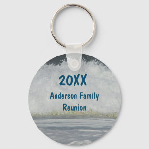 Family Gathering Annual Beach Vacation Ocean Wave Key Ring