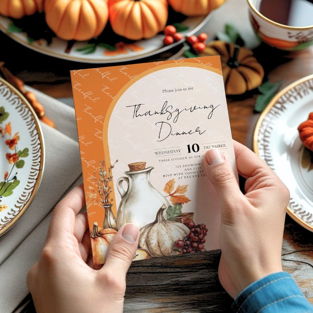 Family gathering Thanksgiving Dinner  Invitation (Creator Uploaded)