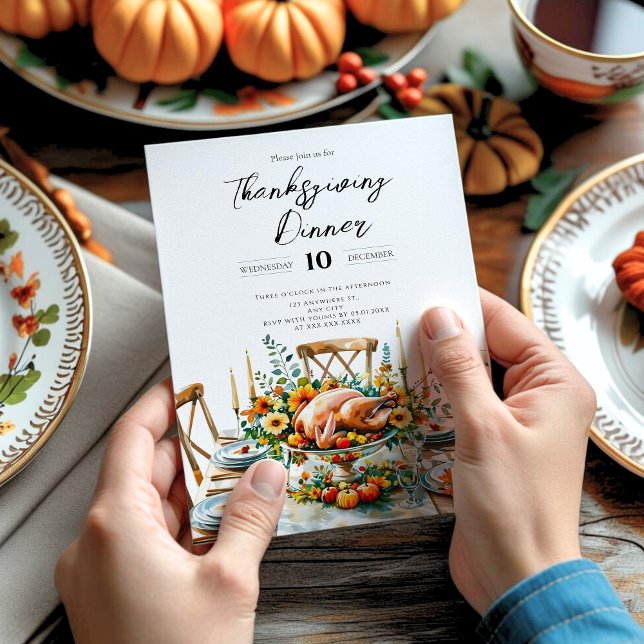 Family gathering Thanksgiving Dinner  Invitation (Creator Uploaded)