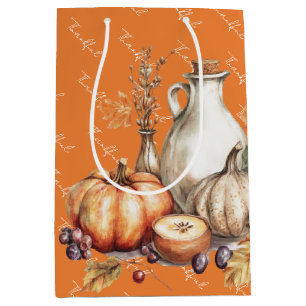 Family gathering Thanksgiving Dinner Medium Gift Bag