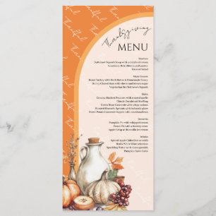 Family gathering Thanksgiving Dinner Menu