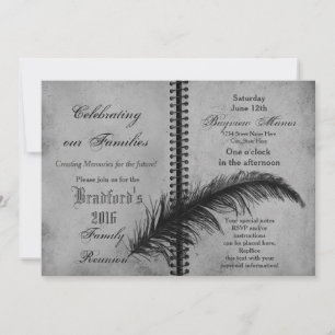 Family Gatherings -Invitations - Book - Grey Invitation
