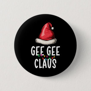 Family Gee-gee Claus Christmas Santas Pajama Match 6 Cm Round Badge