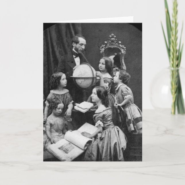 Family Geography Lesson ~ 1850 Card (Front)