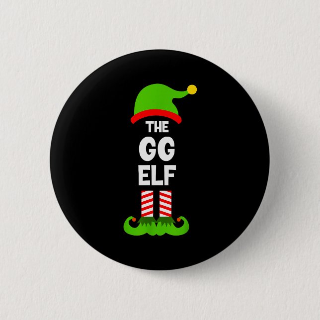 Family Gg Elf Christmas Matching Pajama Funny  6 Cm Round Badge (Front)