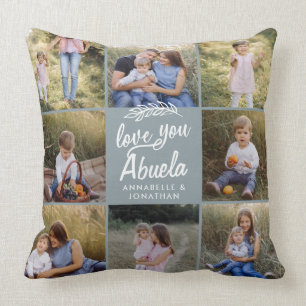  family gift 8 photo grandchild simple  cushion