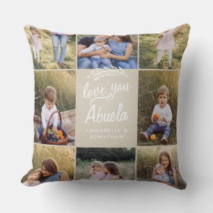 family gift 8 photo grandchild simple cushion