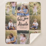 family gift 8 photo grandchild simple  sherpa blanket<br><div class="desc">family gift 8 photo grandchild. Modern simple graphic typography peach pink design</div>