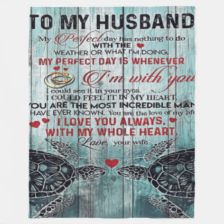 Family Gift | Cute To My Husband Gift Fleece Blanket