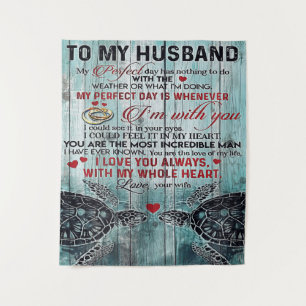 Family Gift Cute To My Husband Gift Tapestry