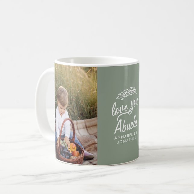 family gift photo grandchild simple  coffee mug (Front Left)