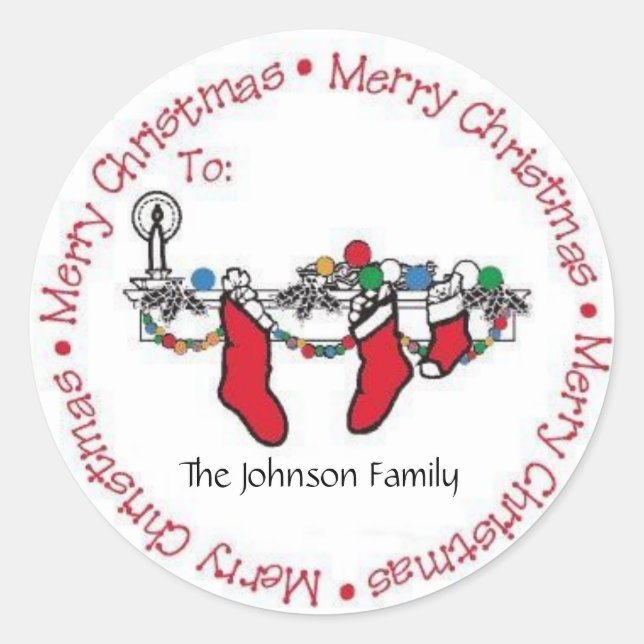 Family Gift tag Sticker (Front)
