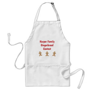 Family Gingerbread Contest Custom Text Cookie Standard Apron