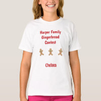 Family Gingerbread Contest Custom Text Cookie  T-S