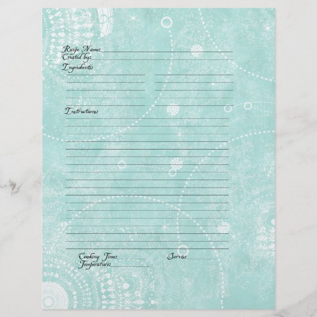 Family Gingerbread Village Christmas Cookbook Page (Front)