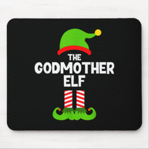 Family Godmother Elf Christmas Matching Pajama Fun Mouse Mat