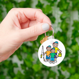 Family Going Fishing Keychain