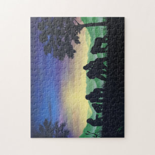 "Family" Gorillas Poster Jigsaw Puzzle