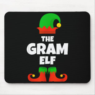 Family Gram Elf Christmas Matching Pajama Funny  Mouse Mat