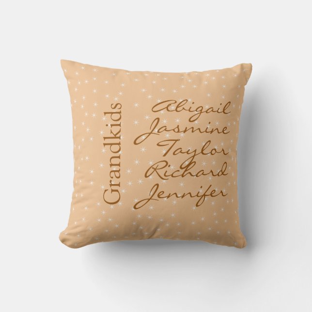 Family GrandParents Children Kids Names Surname Cushion (Front)